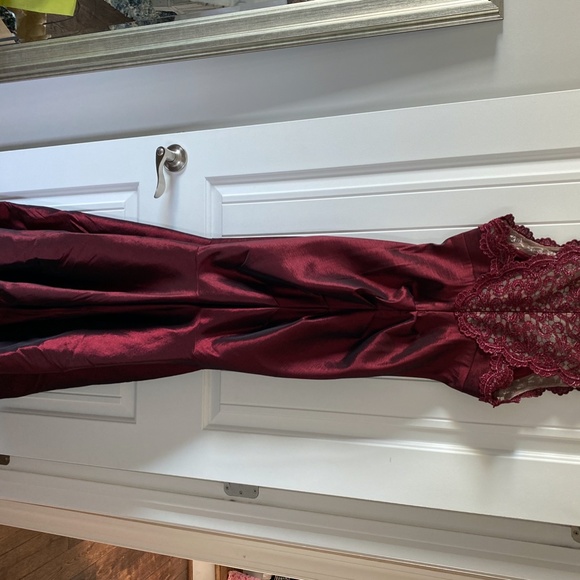 COPY - Xscape Maroon lace formal gown - Picture 3 of 5
